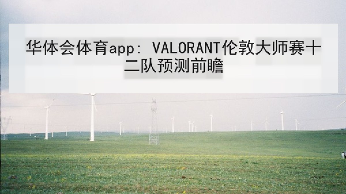华体会体育app: VALORANT伦敦大师赛十二队预测前瞻